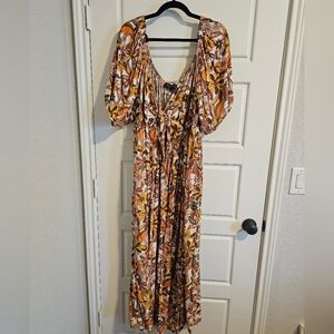 Eloquii Tie front maxi dress Plus Size 24